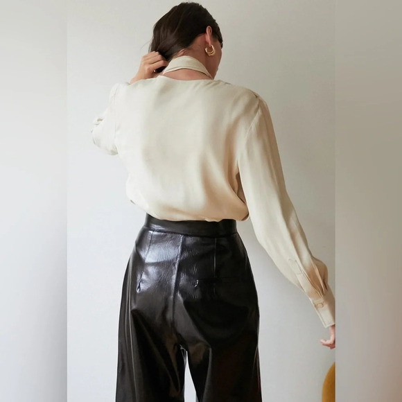 🏷️ NWT Pixie Market Oslo Patent Straight Leg Pants - Picture 5 of 13